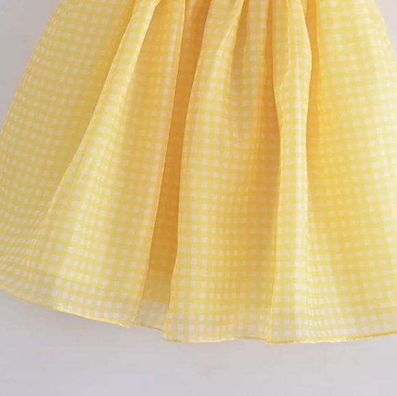 ❗SOLD OUT❗Organza Spaghetti Strap Puff Babydoll Dress - Picture 6 of 16